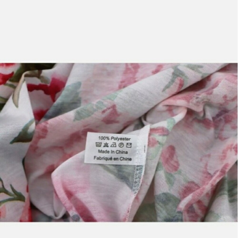 Show me your mumu pink floral Brie kimono wrap with pockets/belt SM - Picture 8 of 13